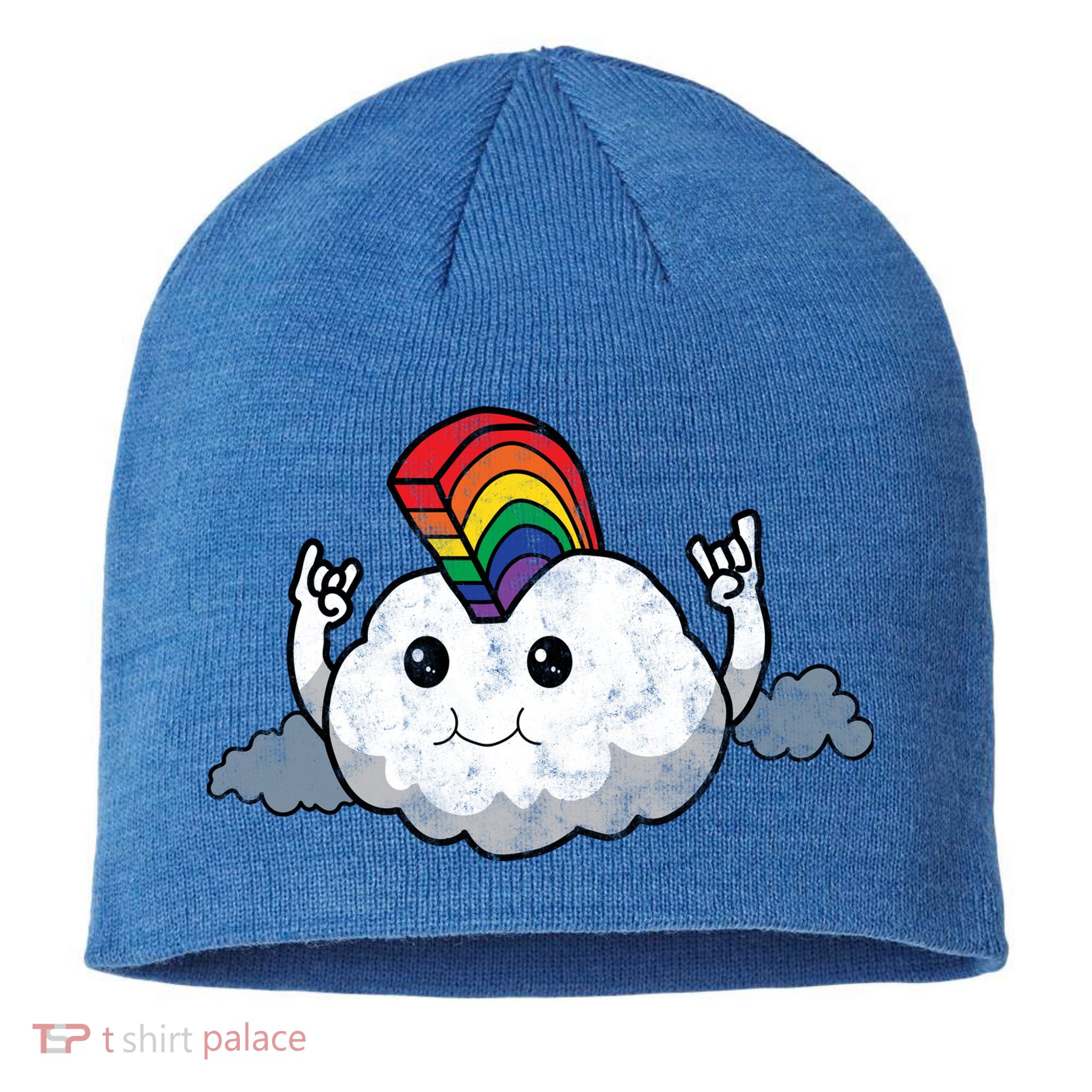 Gay Pride Rainbow Mohawk Cloud Sustainable Beanie