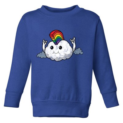 Gay Pride Rainbow Mohawk Cloud Toddler Sweatshirt