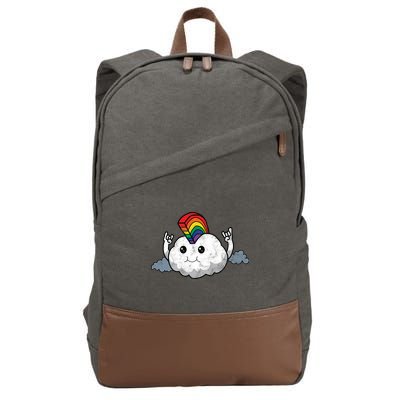 Gay Pride Rainbow Mohawk Cloud Cotton Canvas Backpack