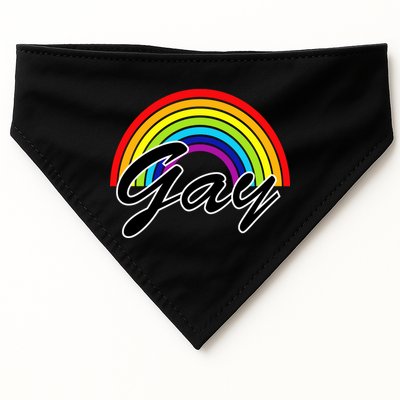 Gay Rainbow USA-Made Doggie Bandana