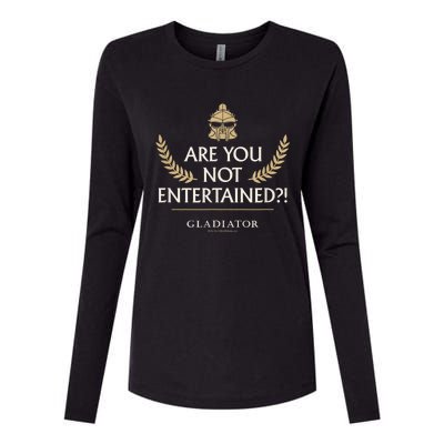 Gladiator Are You Not Entertained Womens Cotton Relaxed Long Sleeve T-Shirt