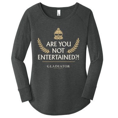 Gladiator Are You Not Entertained Women's Perfect Tri Tunic Long Sleeve Shirt