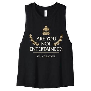 Gladiator Are You Not Entertained Women's Racerback Cropped Tank