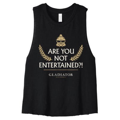 Gladiator Are You Not Entertained Women's Racerback Cropped Tank