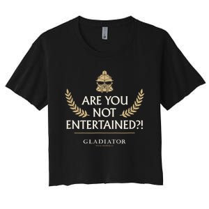 Gladiator Are You Not Entertained Women's Crop Top Tee