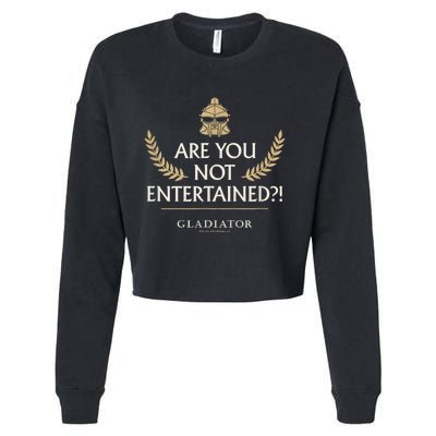 Gladiator Are You Not Entertained Cropped Pullover Crew