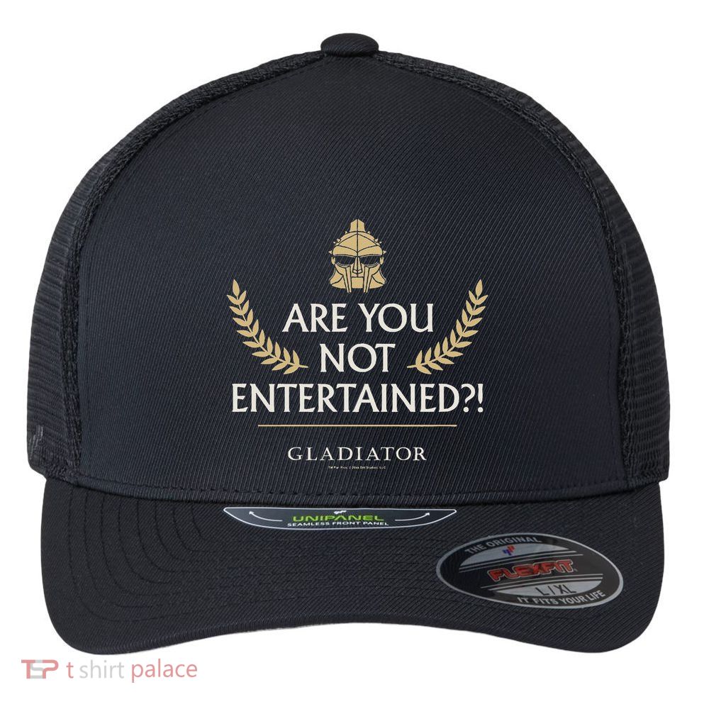 Gladiator Are You Not Entertained Flexfit Unipanel Trucker Cap
