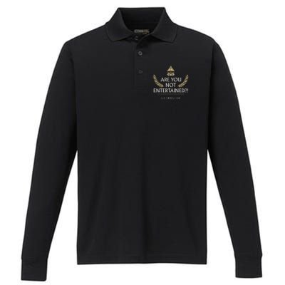 Gladiator Are You Not Entertained Performance Long Sleeve Polo