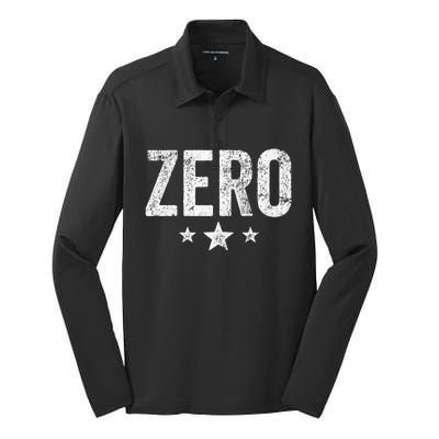 Grunge Alternative Zero Three Star 90s Rock Music Silk Touch Performance Long Sleeve Polo