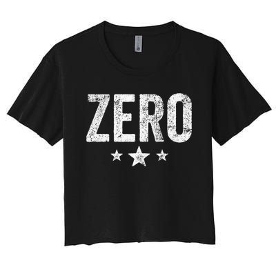 Grunge Alternative Zero Three Star 90s Rock Music Women's Crop Top Tee