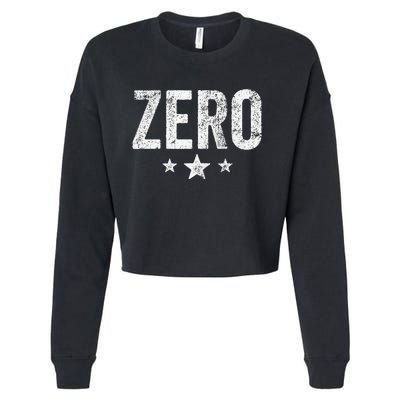 Grunge Alternative Zero Three Star 90s Rock Music Cropped Pullover Crew