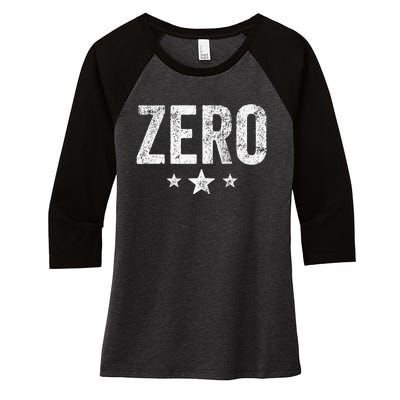 Grunge Alternative Zero Three Star 90s Rock Music Women's Tri-Blend 3/4-Sleeve Raglan Shirt