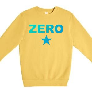 Grunge Alternative Zero Star 90s Rock Band Music Gift Premium Crewneck Sweatshirt