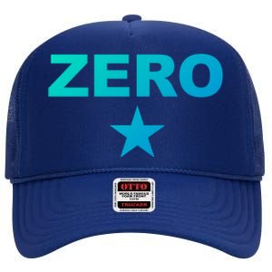 Grunge Alternative Zero Star 90s Rock Band Music Gift High Crown Mesh Back Trucker Hat