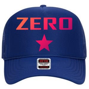 Grunge Alternative Zero Star Pumpkins 90s Rock Band Music Gift High Crown Mesh Back Trucker Hat