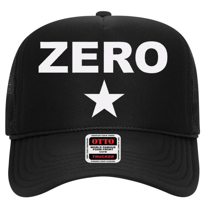 Grunge Alternative Zero Star 90s Rock Band Music High Crown Mesh Back Trucker Hat