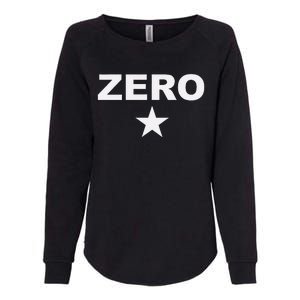 Grunge Alternative Zero Star 90s Rock Band Music Womens California Wash Sweatshirt