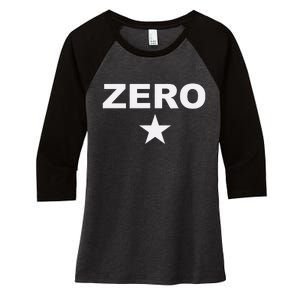 Grunge Alternative Zero Star 90s Rock Band Music Women's Tri-Blend 3/4-Sleeve Raglan Shirt