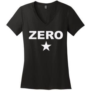 Grunge Alternative Zero Star 90s Rock Band Music Women's V-Neck T-Shirt