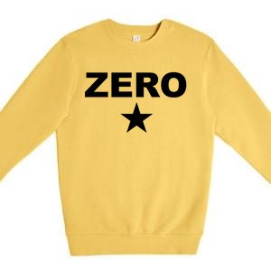 Grunge Alternative Zero Star 90s Rock Band Music Gift Premium Crewneck Sweatshirt