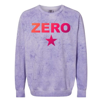 Grunge Alternative Zero Star 90s Rock Band Music Gift Colorblast Crewneck Sweatshirt