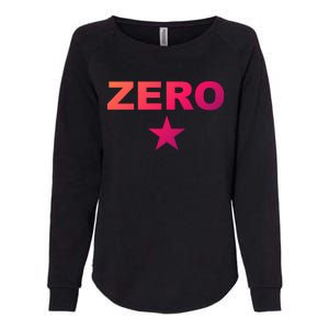 Grunge Alternative Zero Star 90s Rock Band Music Gift Womens California Wash Sweatshirt