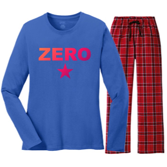 Grunge Alternative Zero Star 90s Rock Band Music Gift Women's Long Sleeve Flannel Pajama Set 