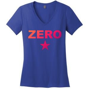 Grunge Alternative Zero Star 90s Rock Band Music Gift Women's V-Neck T-Shirt