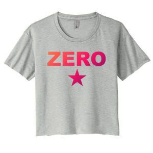 Grunge Alternative Zero Star 90s Rock Band Music Gift Women's Crop Top Tee