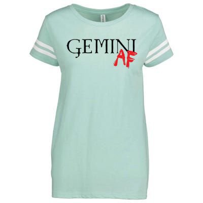 Gemini AF Zodiac Star Sign Astrology Minimalist Enza Ladies Jersey Football T-Shirt