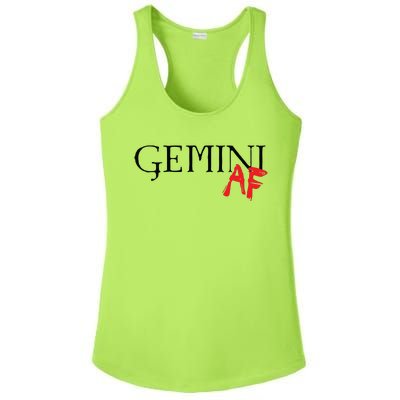 Gemini AF Zodiac Star Sign Astrology Minimalist Ladies PosiCharge Competitor Racerback Tank