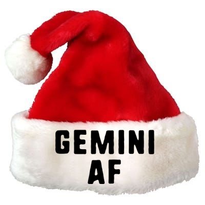 Gemini AF Zodiac Birthday Astrology Funny Premium Christmas Santa Hat