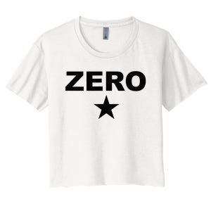 Grunge Alternative Zero Star 90s Rock Band Music Women's Crop Top Tee