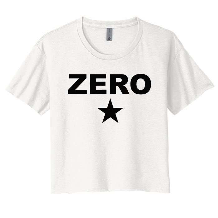 Grunge Alternative Zero Star 90s Rock Band Music Women's Crop Top Tee