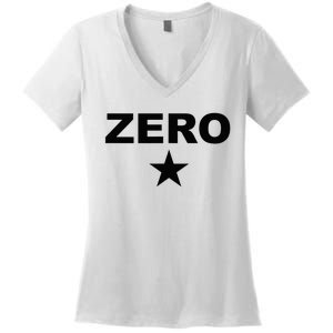 Grunge Alternative Zero Star 90s Rock Band Music Women's V-Neck T-Shirt