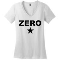 Grunge Alternative Zero Star 90s Rock Band Music Women's V-Neck T-Shirt