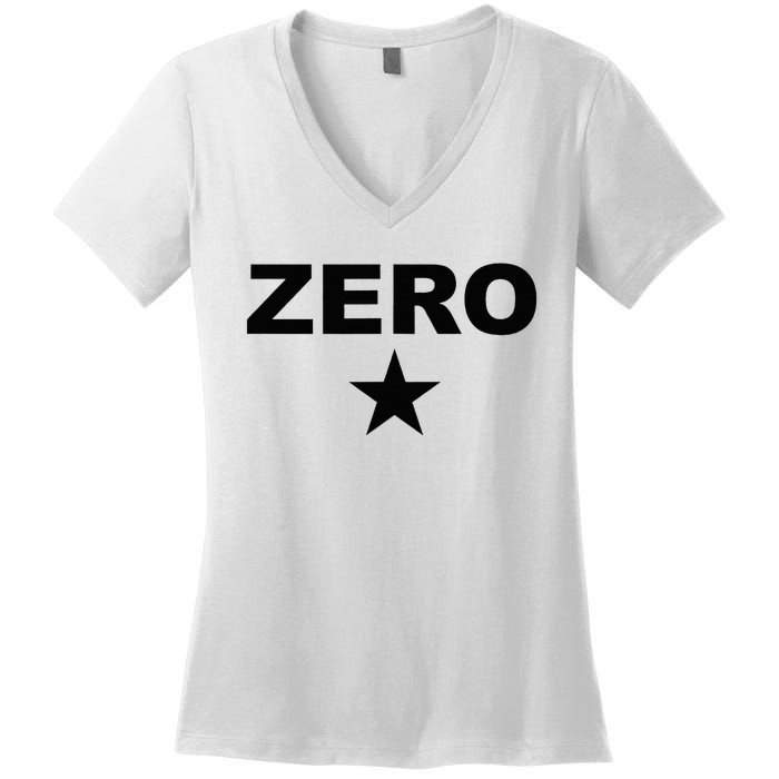 Grunge Alternative Zero Star 90s Rock Band Music Women's V-Neck T-Shirt