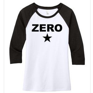 Grunge Alternative Zero Star 90s Rock Band Music Women's Tri-Blend 3/4-Sleeve Raglan Shirt