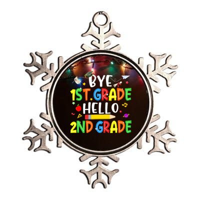 Graduation Bye 1st Grade Hello 2nd Grade Back to School Metallic Star Ornament