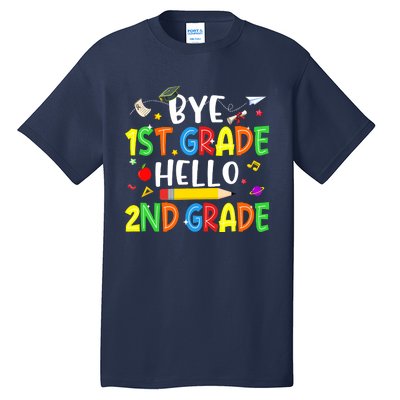 Graduation Bye 1st Grade Hello 2nd Grade Back to School Tall T-Shirt