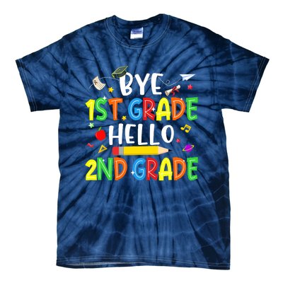 Graduation Bye 1st Grade Hello 2nd Grade Back to School Tie-Dye T-Shirt