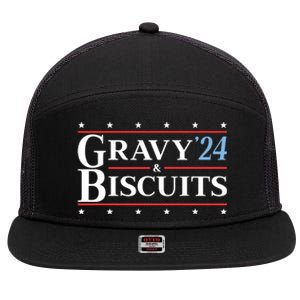 Gravy & Biscuits 24 Funny Presidential Election 2024 Parody 7 Panel Mesh Trucker Snapback Hat