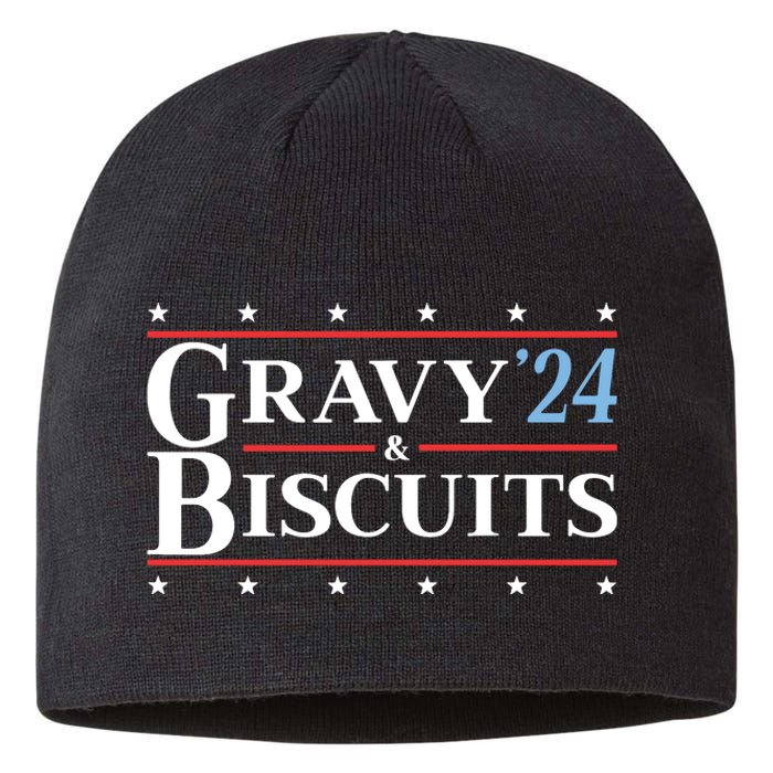 Gravy & Biscuits 24 Funny Presidential Election 2024 Parody Sustainable Beanie