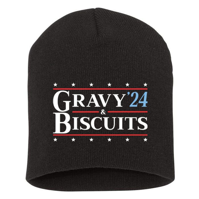 Gravy & Biscuits 24 Funny Presidential Election 2024 Parody Short Acrylic Beanie