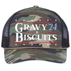 Gravy & Biscuits 24 Funny Presidential Election 2024 Parody Retro Rope Trucker Hat Cap