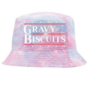 Gravy & Biscuits 24 Funny Presidential Election 2024 Parody Tie-Dyed Bucket Hat