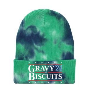 Gravy & Biscuits 24 Funny Presidential Election 2024 Parody Tie Dye 12in Knit Beanie