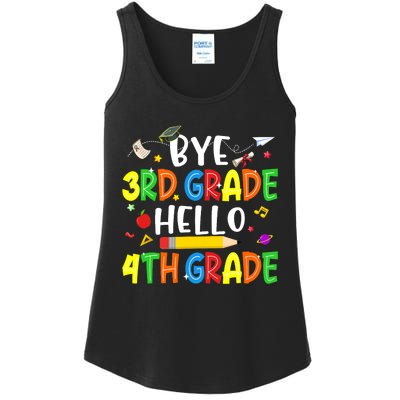 Graduation Bye 3rd Grade Hello 4th Grade Back to School Ladies Essential Tank