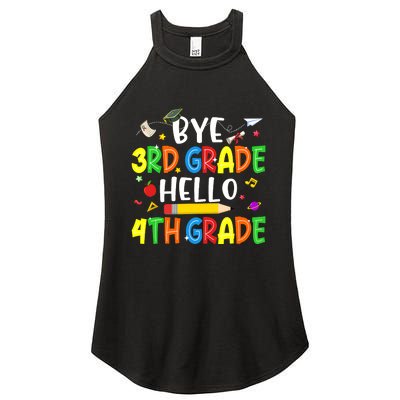 Graduation Bye 3rd Grade Hello 4th Grade Back to School Women's Perfect Tri Rocker Tank