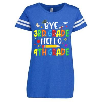 Graduation Bye 3rd Grade Hello 4th Grade Back to School Enza Ladies Jersey Football T-Shirt